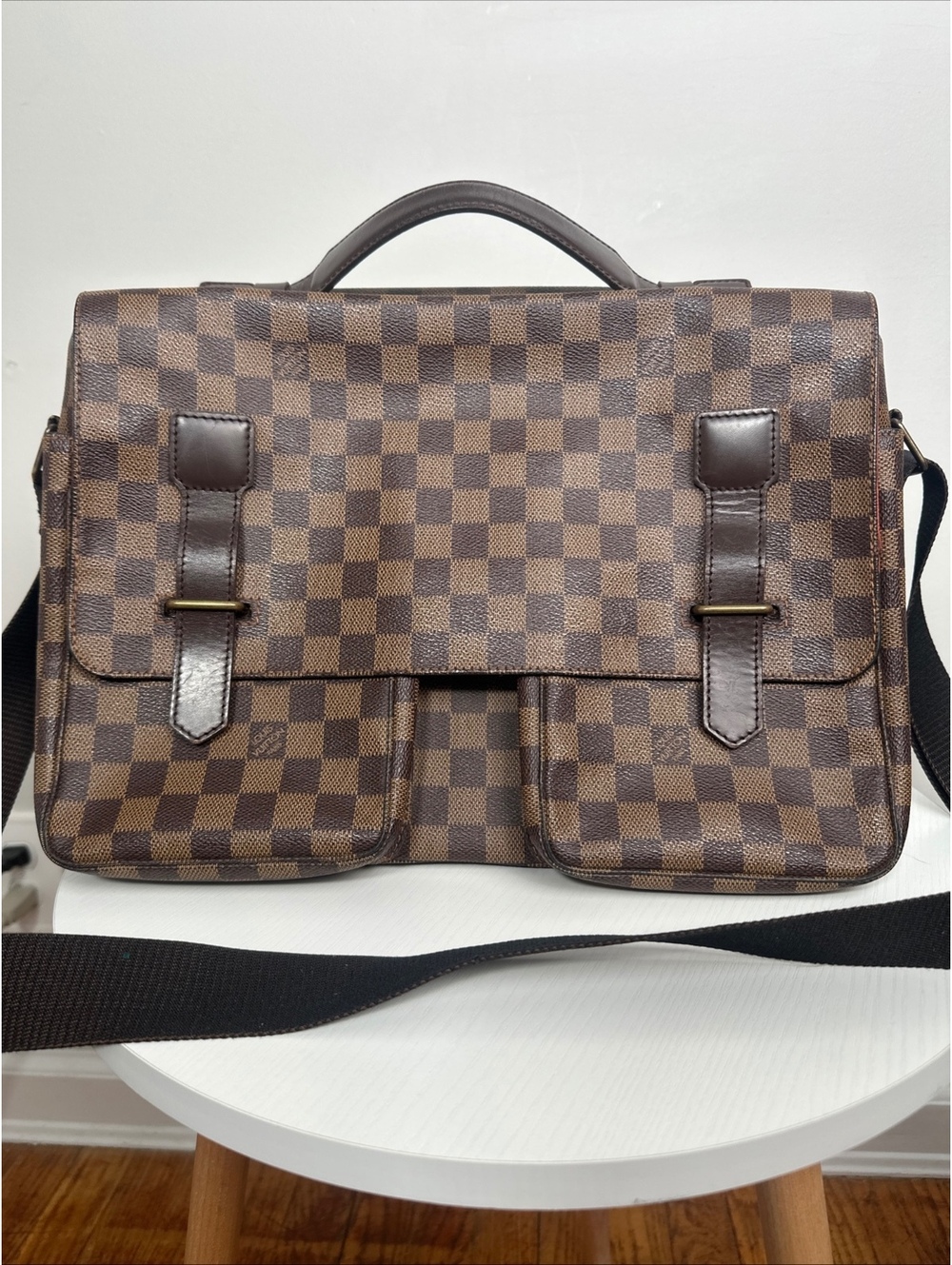 Louis Vuitton Broadway Messenger Bag Damier Ebene Canvas